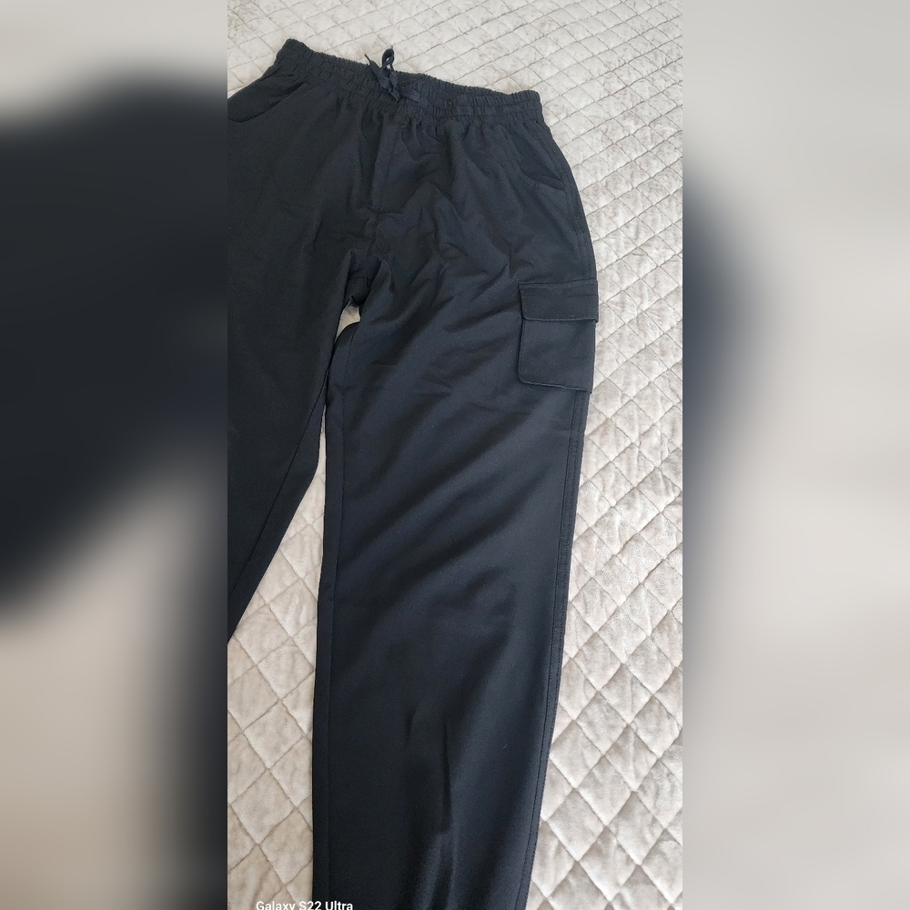 Women's Black Jogger Pants - Picture 5 of 5